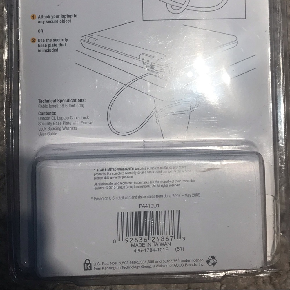 Laptop cable lock - Picture 3 of 4